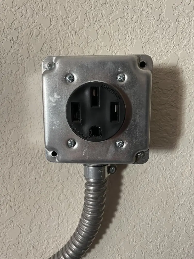 NEMA 14-50 outlet installed for Electrical Panel Upgrade in Windom